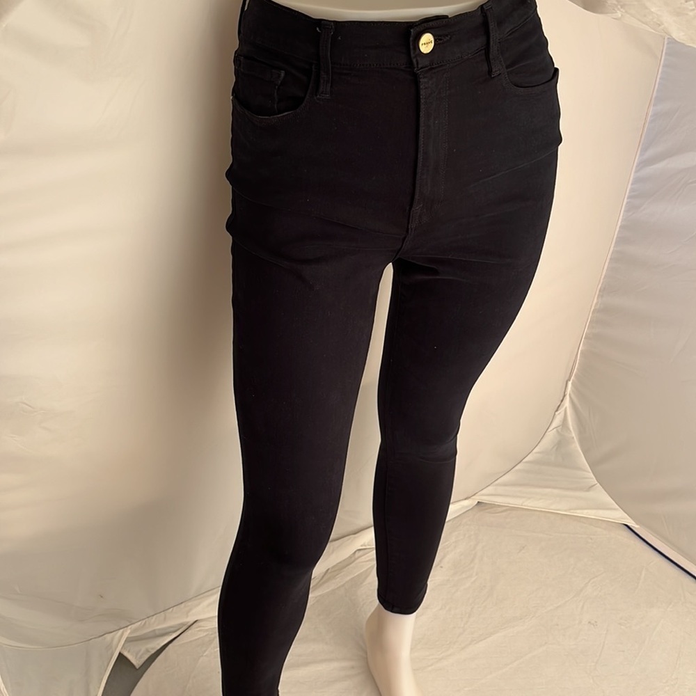Frame Denim Ali High Rise Cigarette black jeans 32